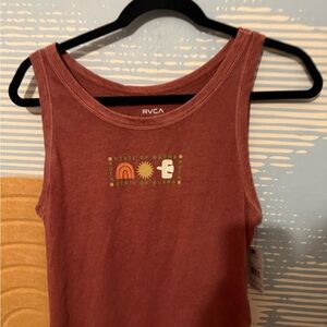 RVCA Rust Tank Top with Graphic